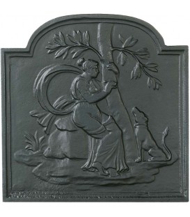 Plaque de cheminée décorée - Pénélope