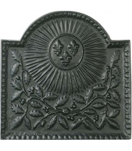 Plaque de cheminée décorée - Roi Soleil