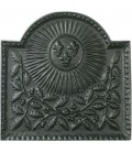 Plaque de cheminée décorée - Roi Soleil