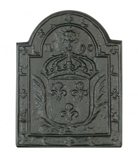 Plaque de cheminée décorée - Armes de France Décor d'Olivier