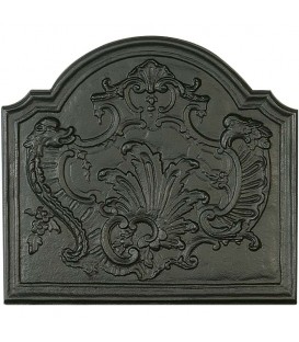 Plaque de cheminée décorée - Rocaille XVIIIe Siècle
