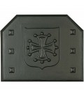 Plaque de cheminée décorée - Croix du Languedoc Pans coupés