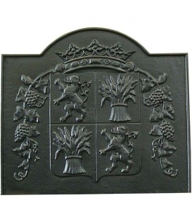 Plaque de cheminée décorée - Armes de Gascogne