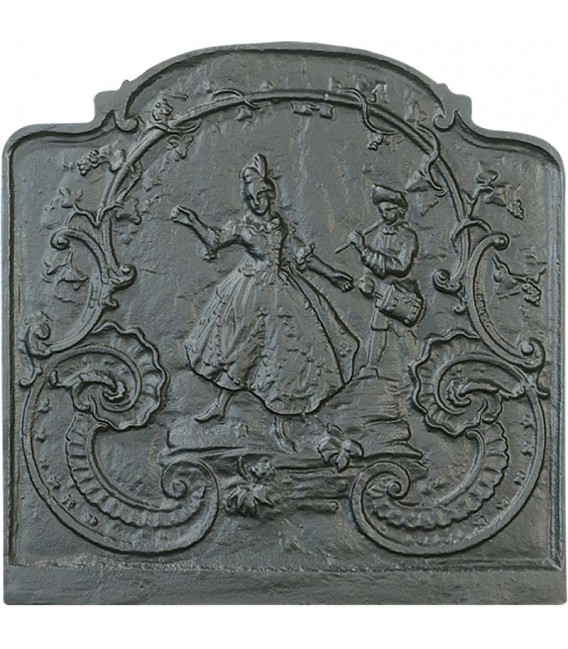 Plaque de cheminée décorée - Marquise