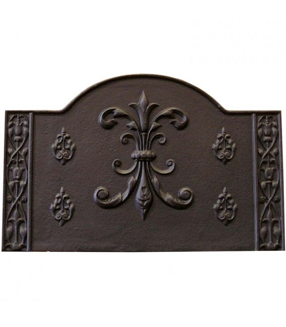 Plaque de cheminée décorée - Fleuron Renaissance