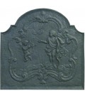 Plaque de cheminée décorée - Cupidon