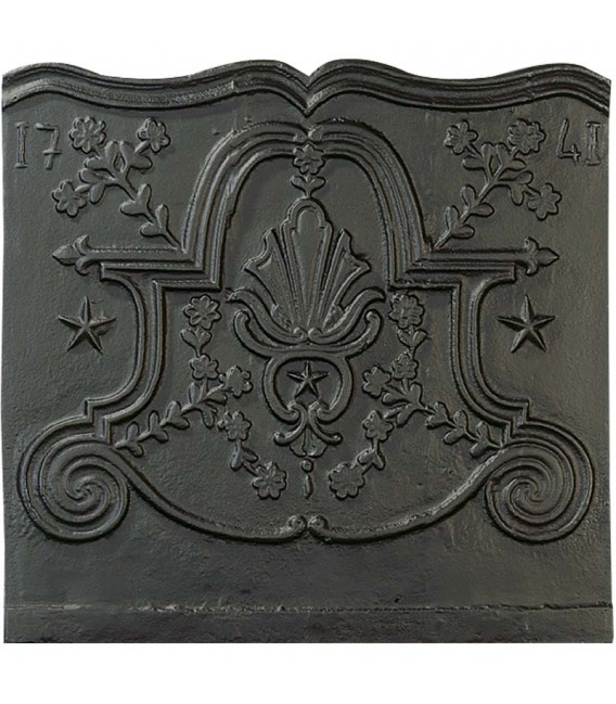 Plaque de cheminée décorée - Louis XV 1741