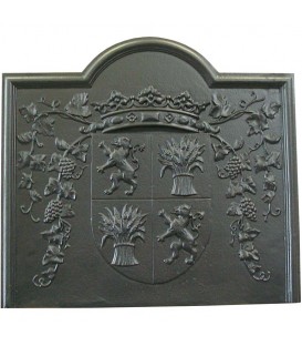 Plaque de cheminée décorée - Armes de Gascogne Double Ornement