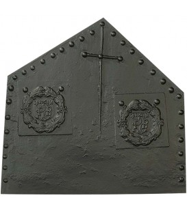 Plaque de cheminée décorée - La Croix