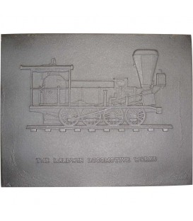 Plaque de cheminée décorée - Baldwin locomotiv / 21