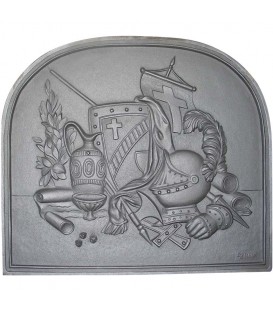 Plaque de cheminée décorée - Chevalerie / 49