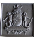 Plaque de cheminée décorée - Sirènes royales / 37