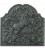 Plaque de cheminée décorée - Licorne