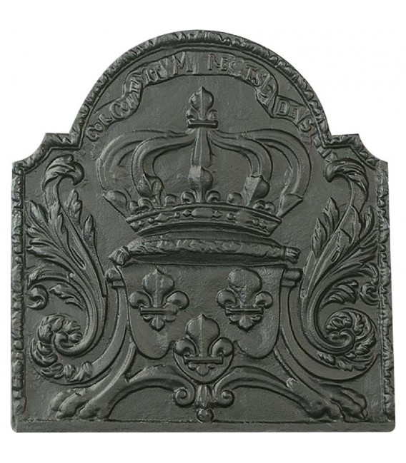 Plaque de cheminée décorée - Armes de France