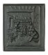 Plaque de cheminée décorée - Au Coin du Feu