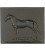Plaque de cheminée décorée - Cheval