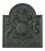 Plaque de cheminée décorée - Chimères et Soleil